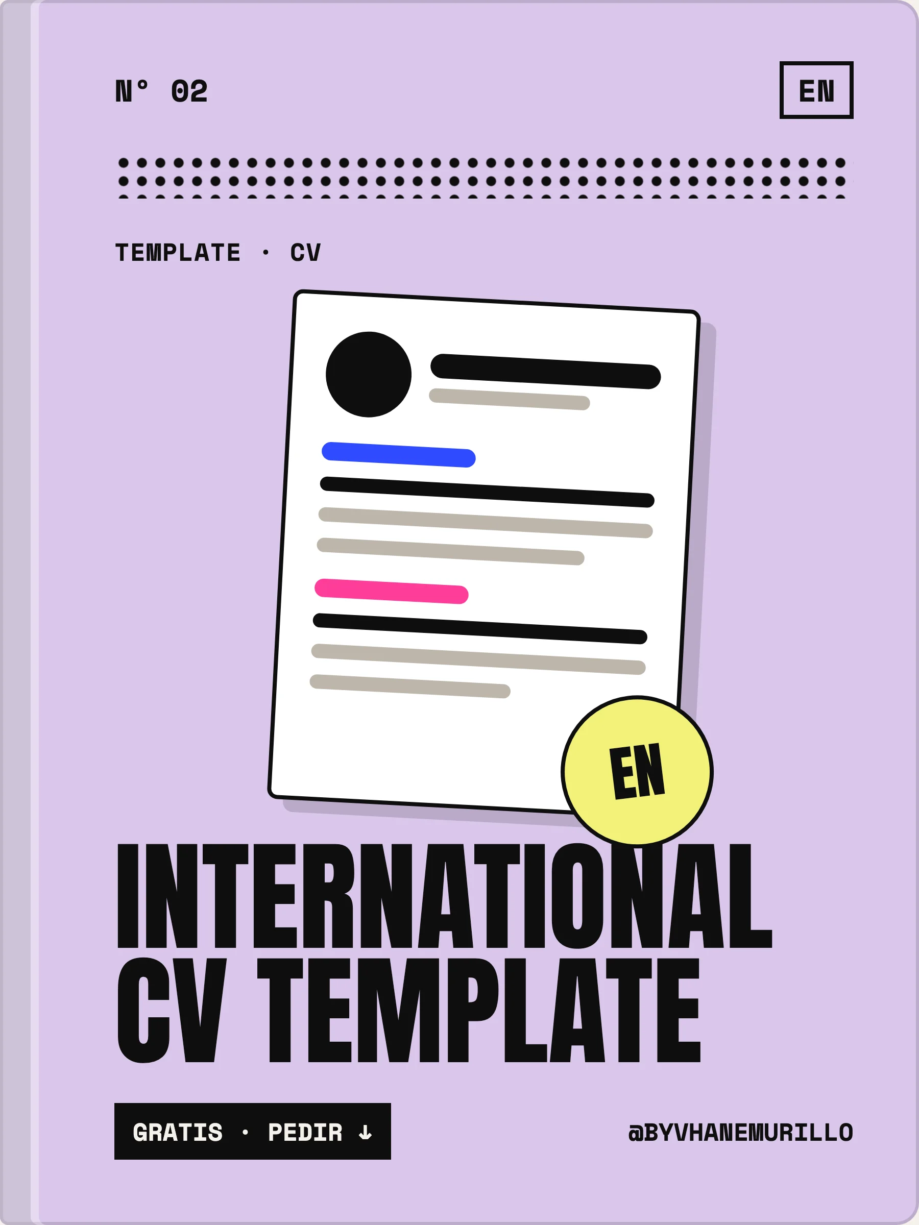 Portada: International CV Template (English)
