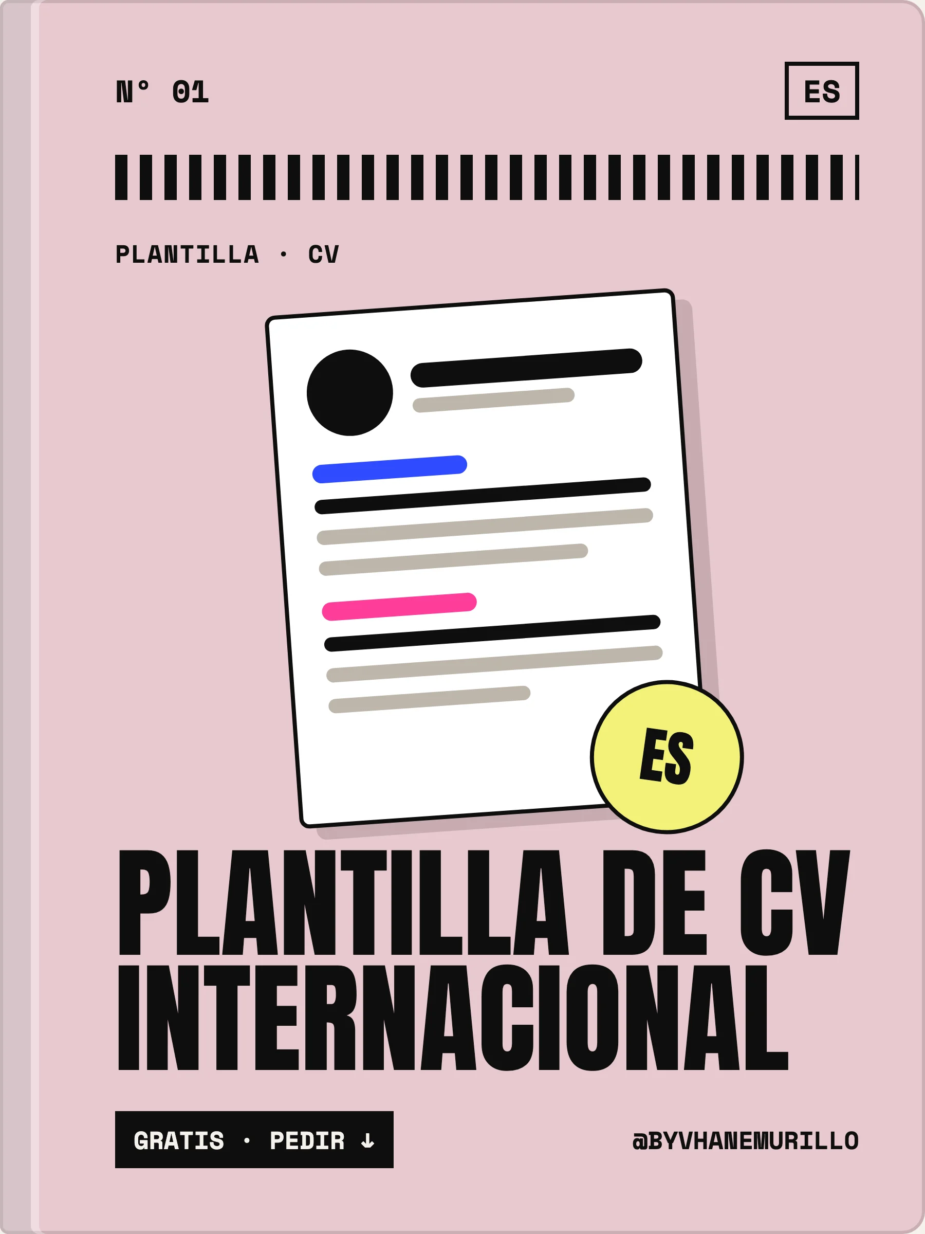 Portada: Plantilla de CV Internacional (Español)